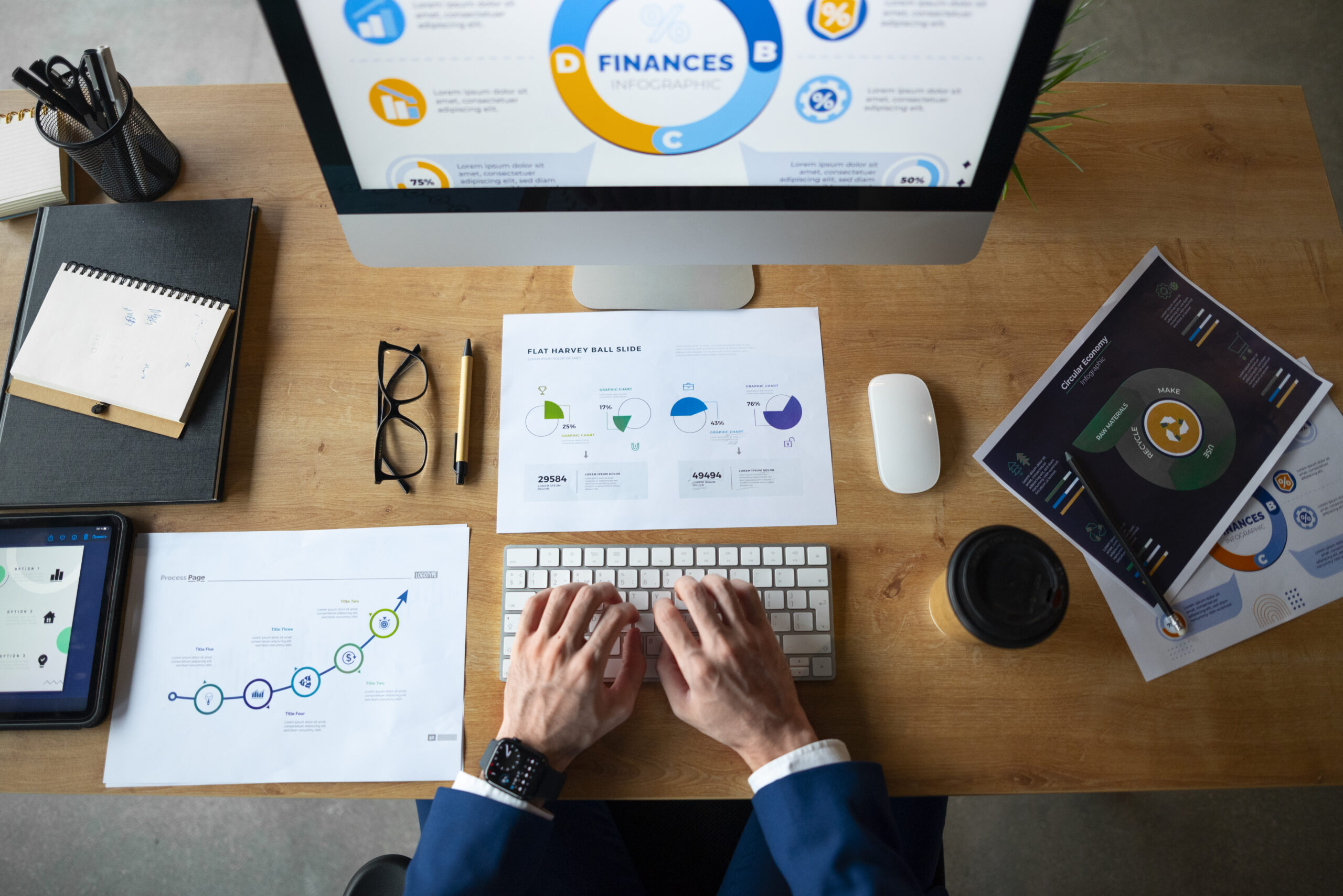 UI/UX Design for WordPress & E-Commerce 1 person office analyzing checking finance graphs scaled